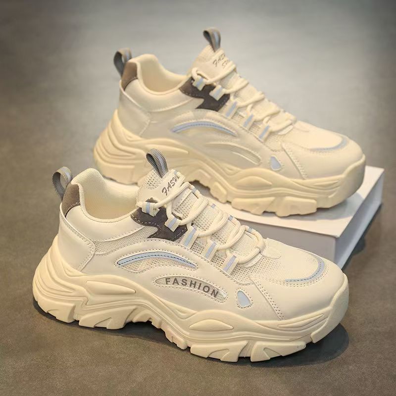 Modische Damen Chunky Sneakers mit atmungsaktiver Obermaterialstruktur und rutschfester Sohle
