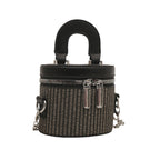 Damen Mini-Rucksack-Handtasche mit elegantem Reißverschluss und praktischem Tragegriff