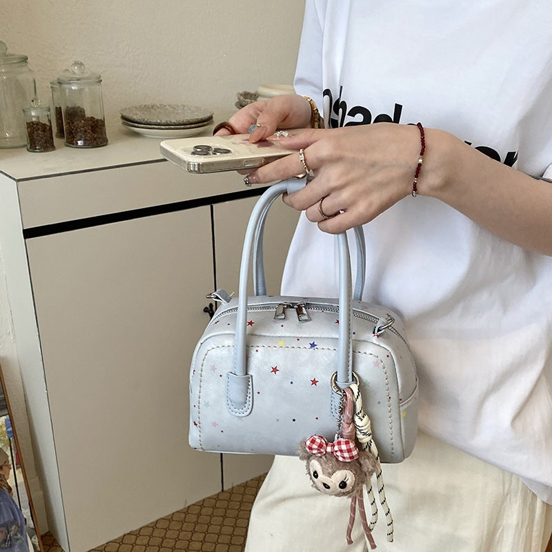 Damen Mini Handtasche mit buntem Sternmotiv
