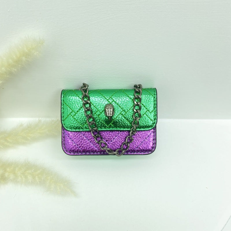 Damen Mini-Handschuh Tasche mit geflochtenem Kettenriemen