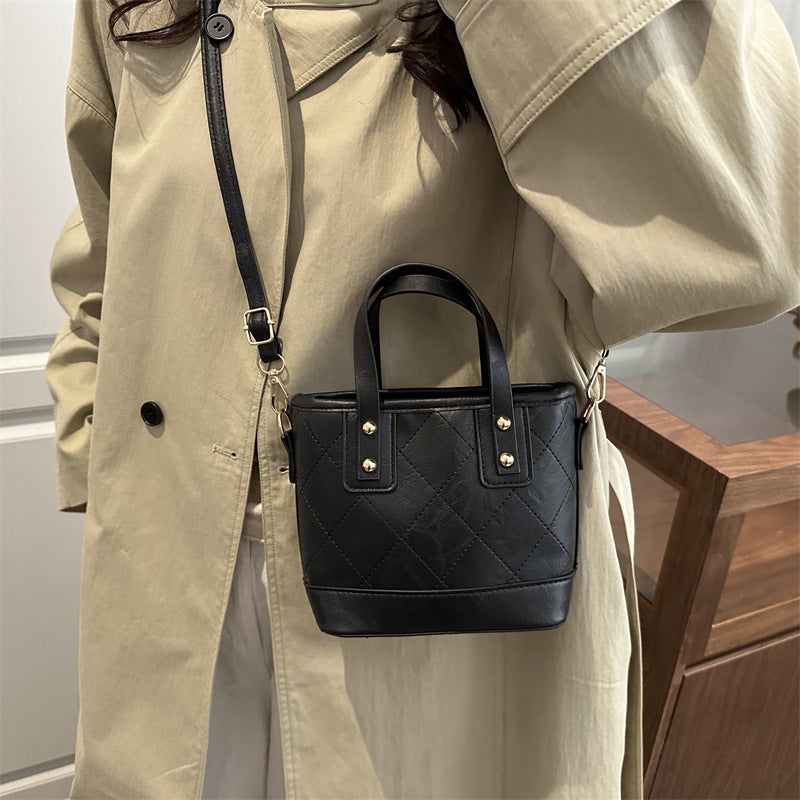 Elegante Mini-Eimer-Tasche für Damen mit abnehmbarem Schulterriemen