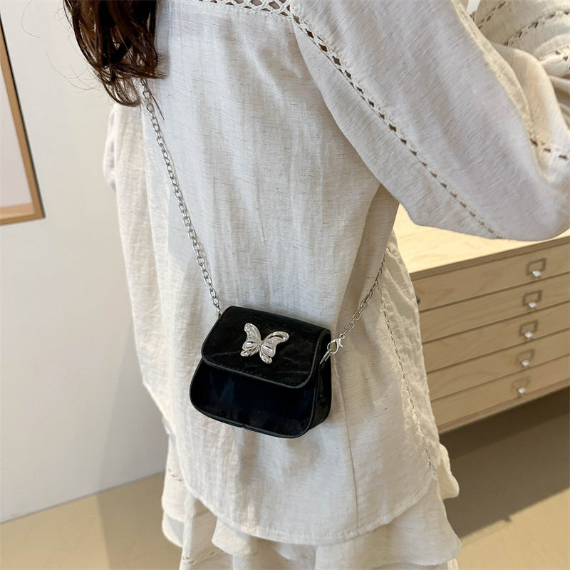Damen Mini-Handtasche mit Schmetterlingsdetail