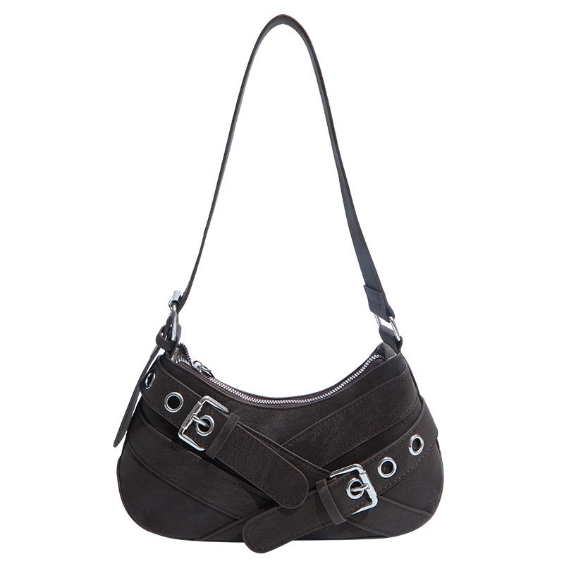 Damenmode Schultertasche aus weichem Wildleder mit einzigartiger Applikation