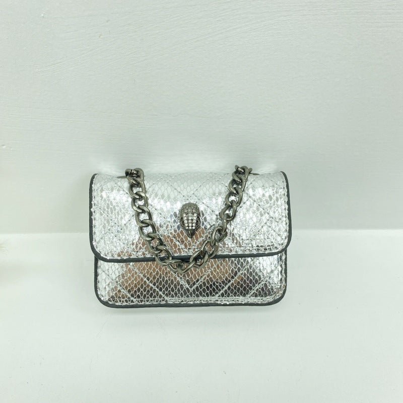 Damen Mini-Handschuh Tasche mit geflochtenem Kettenriemen