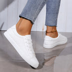 Damen atmungsaktive Sneaker mit strukturierter Oberflächenverarbeitung