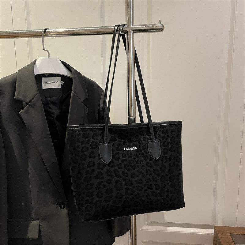 Damen elegante Tragetasche mit stylischem Leopardenmuster