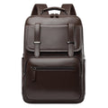 Stylischer Mehrfachfächer-Leder-Rucksack