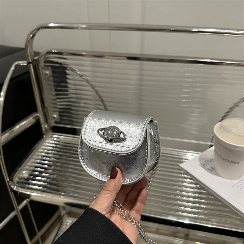 Damen kreative Schultertasche mit einzigartigem Magnetverschluss