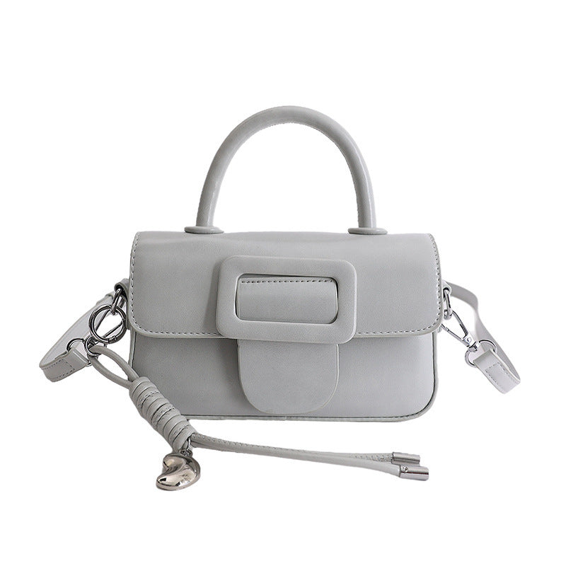 Damen Mini-Handtasche mit dekorativem Druckverschluss