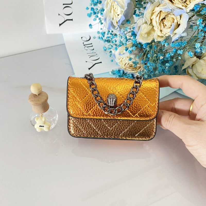 Damen Mini-Handschuh Tasche mit geflochtenem Kettenriemen