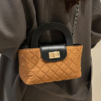 Damen Mini-Handtasche mit elegantem Karomuster