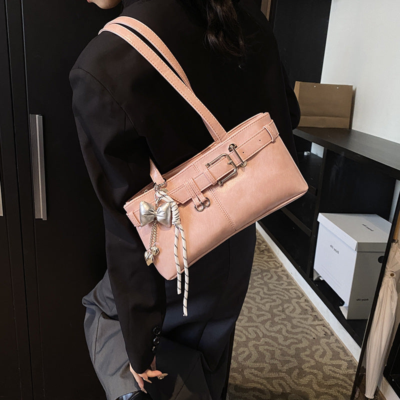 Damen Mini-Handtasche mit abnehmbarem Charm