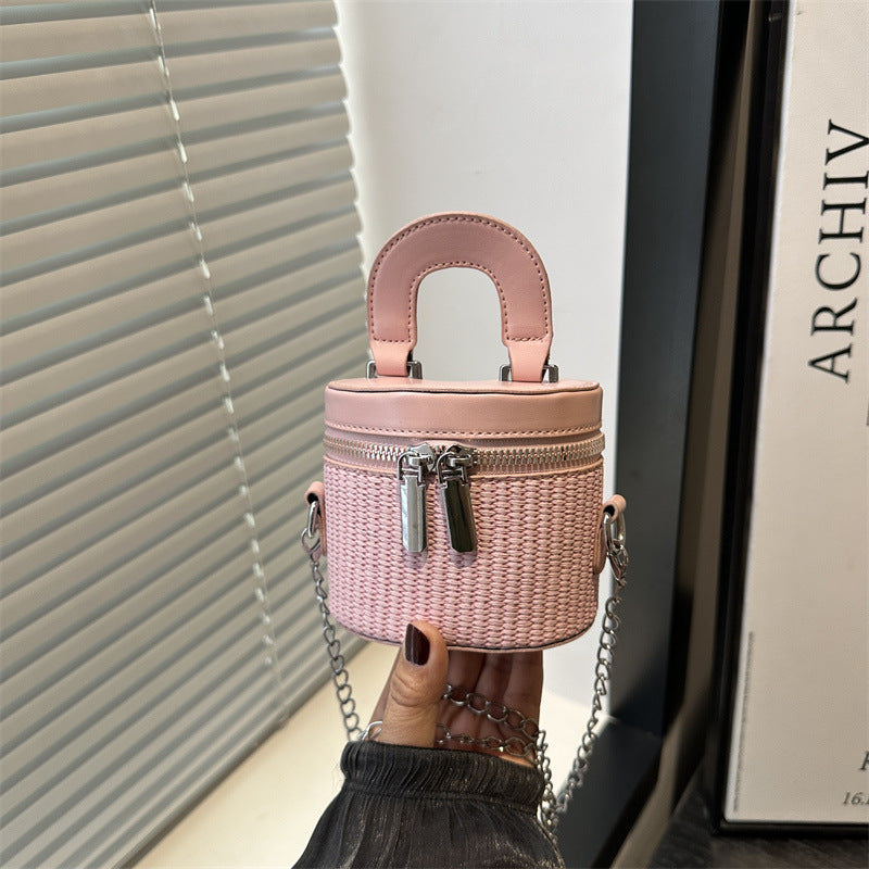 Damen Mini-Rucksack-Handtasche mit elegantem Reißverschluss und praktischem Tragegriff