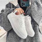 Damen elegante und zeitlose Sneakers mit atmungsaktiver Oberflächentextur