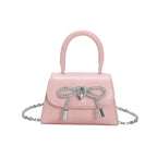 Damen Mini-Handtasche mit elegantem Kettenverschluss