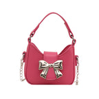Damen Mini-Handtasche mit stylischem Schleifenverschluss