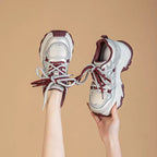 Damen Trendy Chunky Sneaker mit doppelter Dämpfung und atmungsaktivem Mesh-Obermaterial
