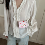 Damen Mini Clutch mit fruchtigem Kirschdesign