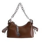 Damen modische Schultertasche mit funkelndem Kettenakzent