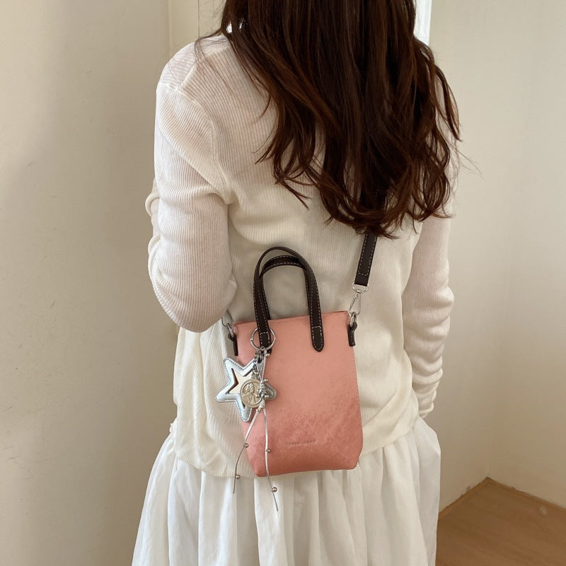 Frauen praktische Mini-Handtasche mit abnehmbarem Anhänger