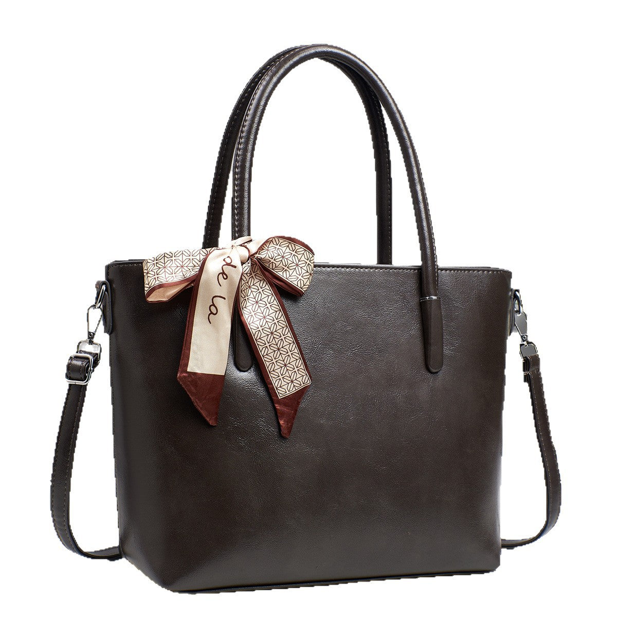 Damen elegante Schultertasche mit verspieltem Schleifenakzent
