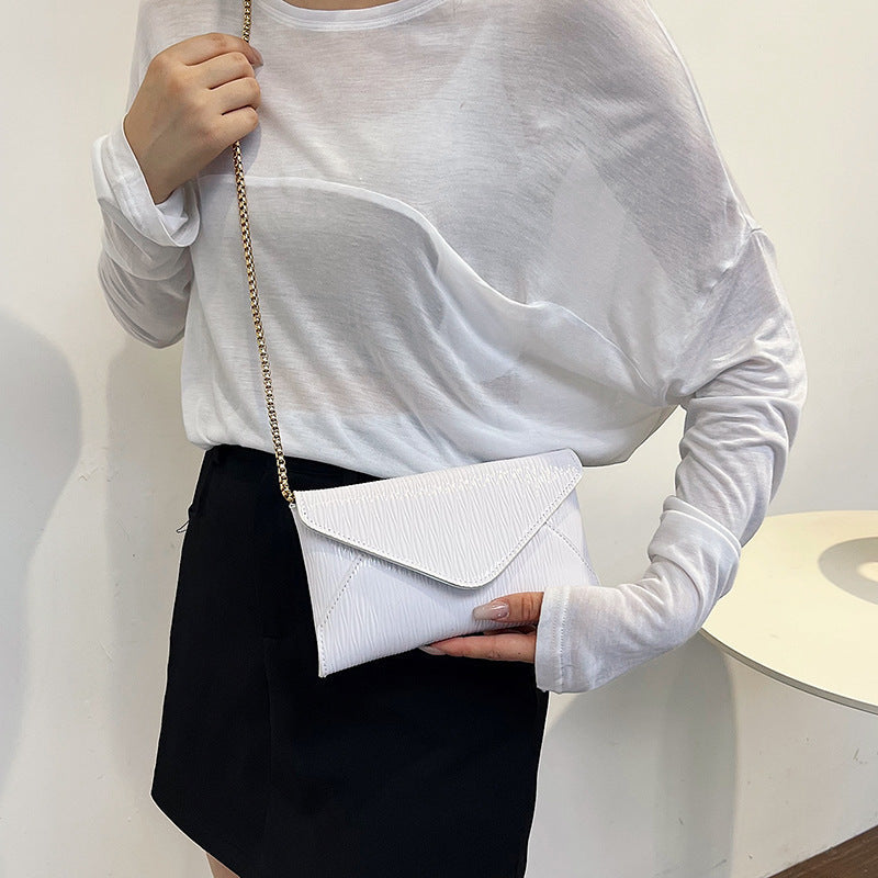 Damen elegante Clutch mit glänzendem Obermaterial