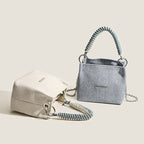 Damen Denim Mini Handtasche mit elegantem Kettenriemen