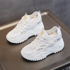 Damen Sport Sneakers mit atmungsaktivem Mesh-Obermaterial und robuster Gummisohle