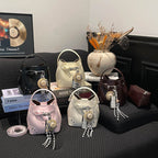 Damen stylische Mini-Bucket-Bag mit herausnehmbarem Kosmetiktäschchen