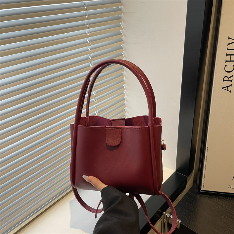 Damen elegante Mini-Handtasche mit praktischer Klappenverschluss