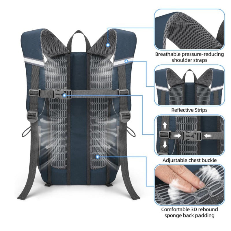 Multifunktionaler Rucksack mit ergonomischem Design und mehreren Fächern