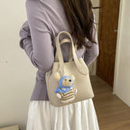 Damen Mini Schultertasche mit abnehmbarem Kosmetiktäschchen