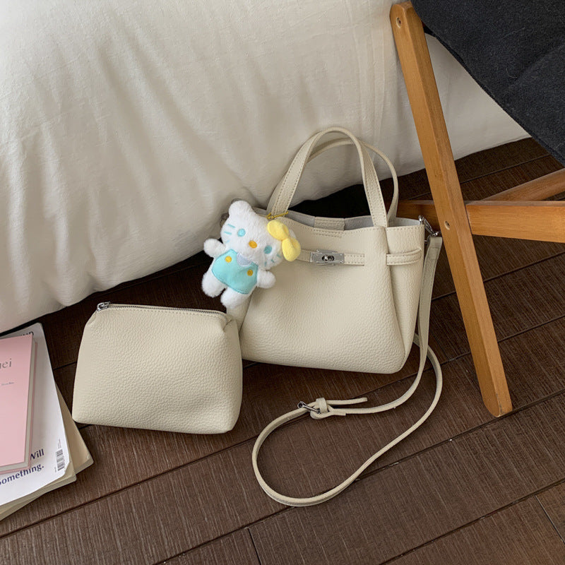 Damen Mini-Handtasche mit abnehmbarem Kosmetiktäschchen