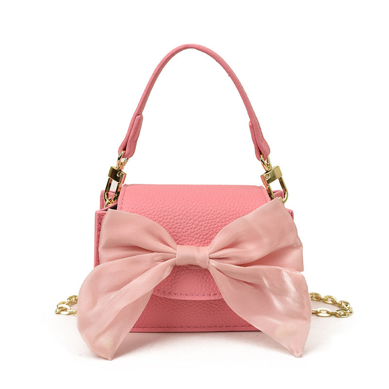 Damen Mini-Handtasche mit dekorativem Schleifen-Design