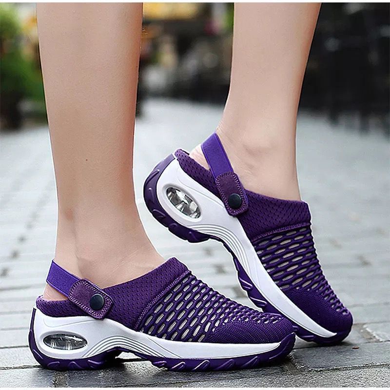 Damen atmungsaktive Slip-On Sneakers mit modischem Mesh-Design