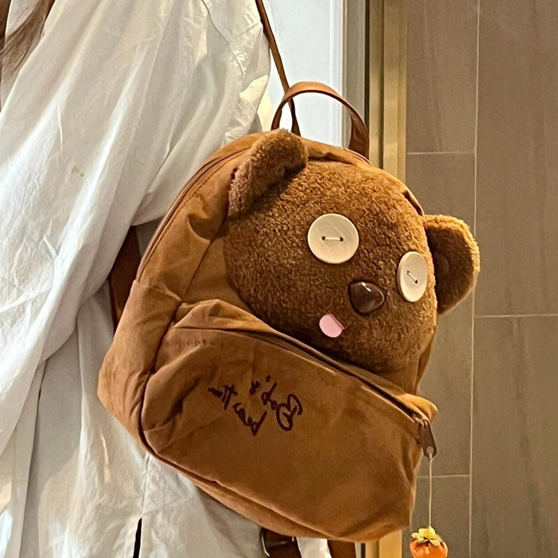 Plüsch Bärenförmiger Schulrucksack