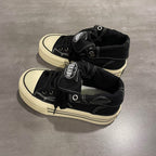 Damen High-Top Sneaker mit dicker Gummisohle und seitlichem Reißverschluss