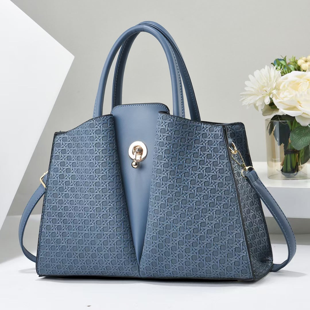 Damen strukturierte Tote-Tasche mit eleganter Falttechnik