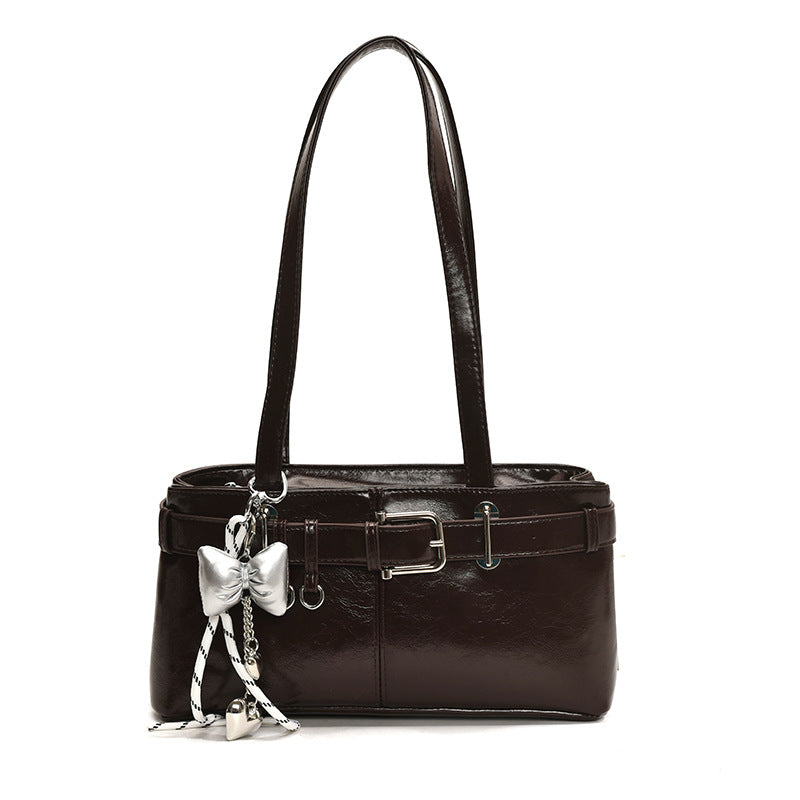 Damen Mini-Handtasche mit abnehmbarem Charm