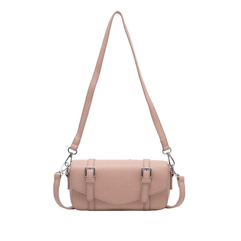 Damen elegante Schultertasche aus strukturiertem synthetischem Leder mit verstellbarem Schulterriemen