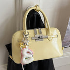 Damen Mini-Handtasche mit abnehmbarem Anhänger