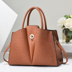 Damen strukturierte Tote-Tasche mit eleganter Falttechnik