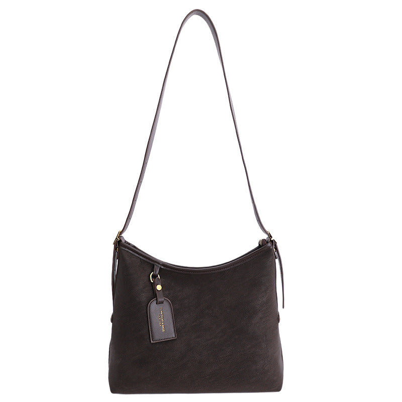 Damen elegante Schultertasche aus weichem Leder