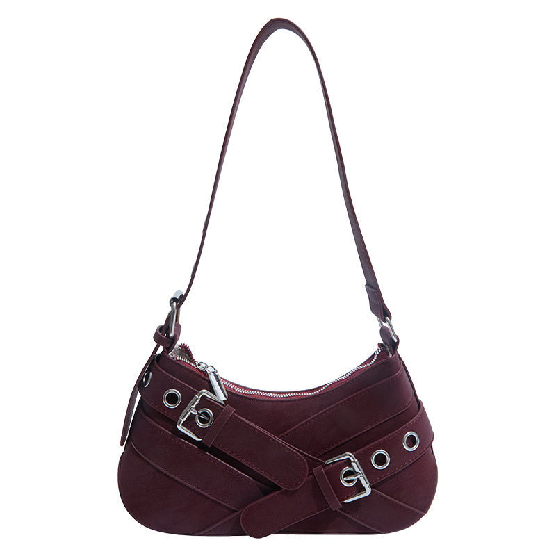 Damenmode Schultertasche aus weichem Wildleder mit einzigartiger Applikation