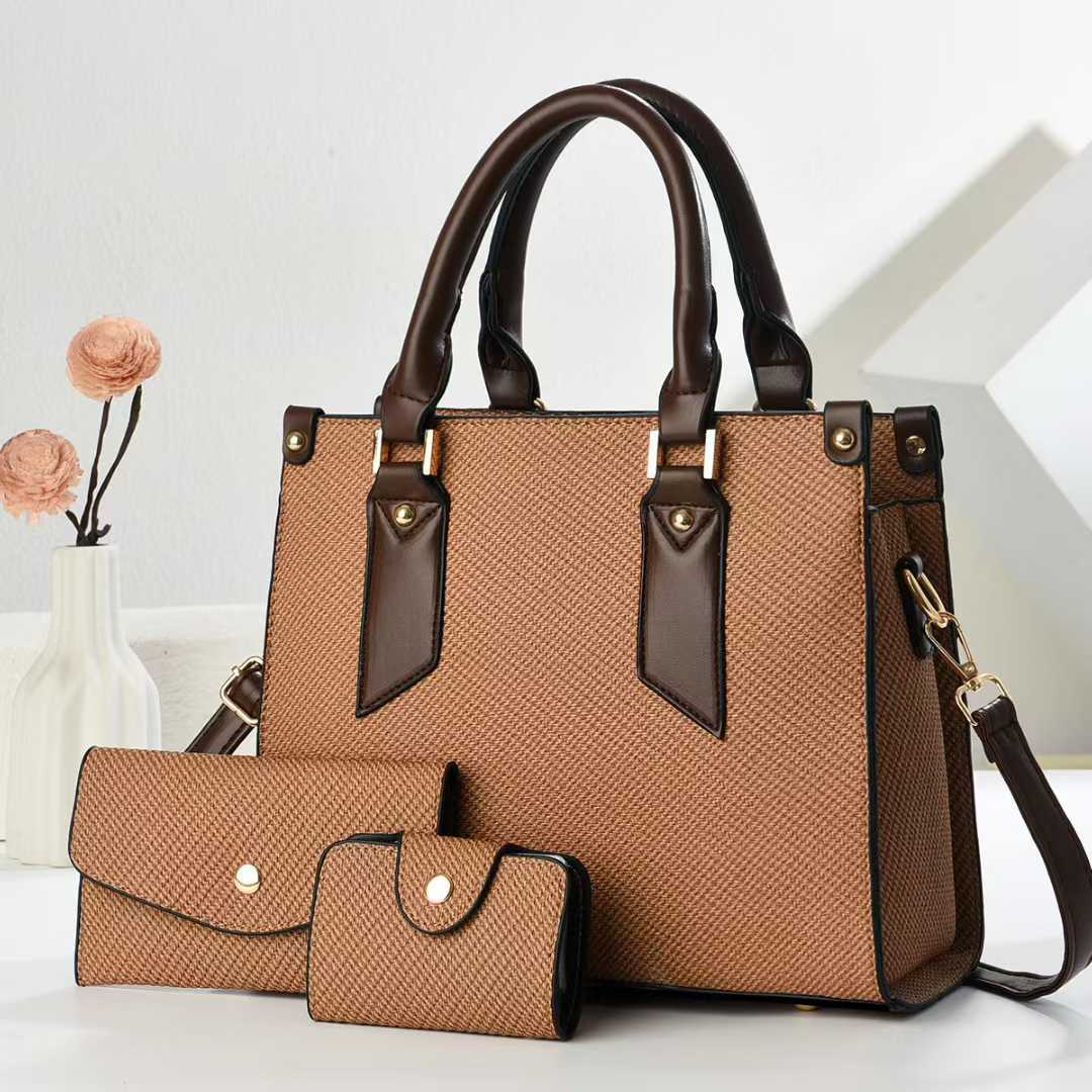 Damentasche mit strukturiertem Design und abnehmbarem Clutch