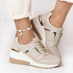 Damen modische Sneaker mit atmungsaktivem Obermaterial und stabiler Sohle