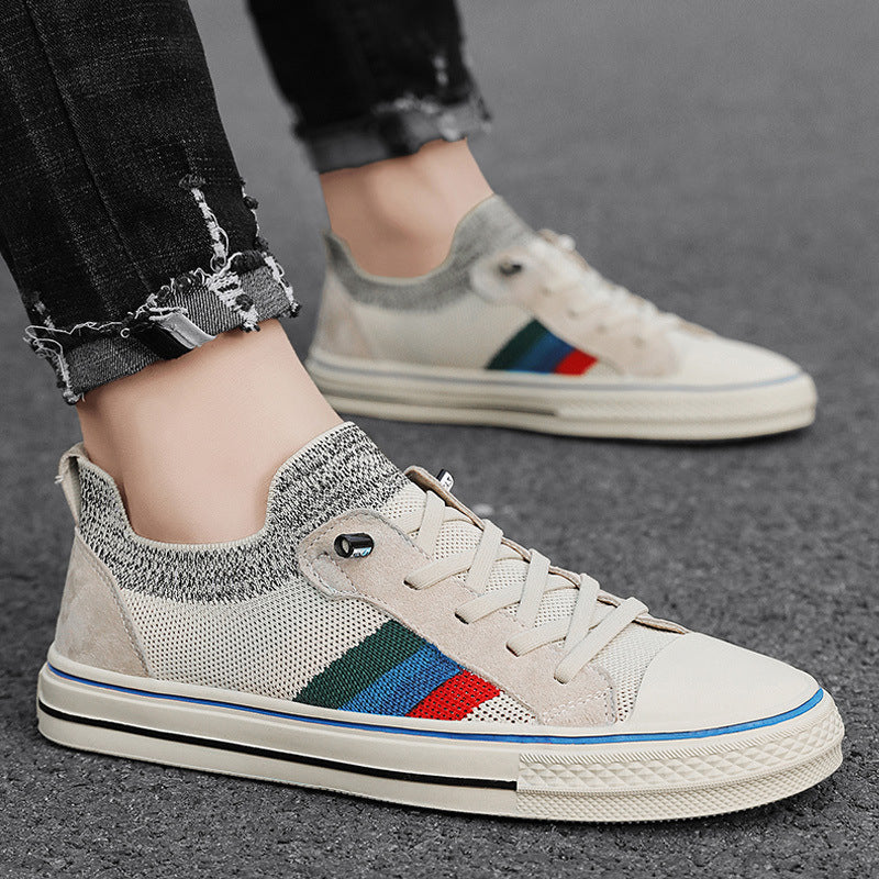 Damen-Sneaker mit atmungsaktiver Mesh-Struktur und trendigen Streifenelementen