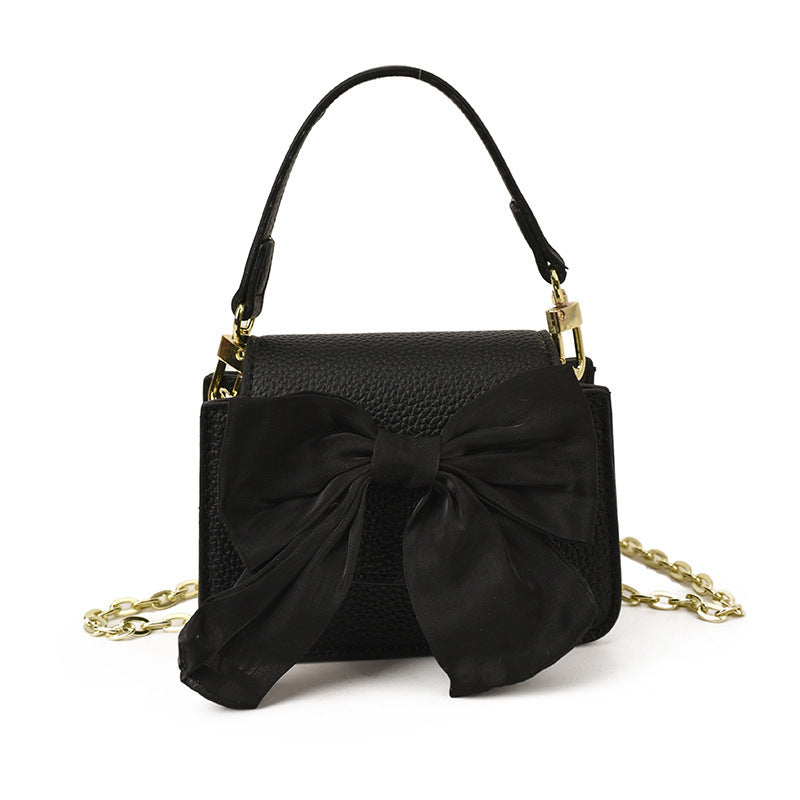Damen Mini-Handtasche mit dekorativem Schleifen-Design