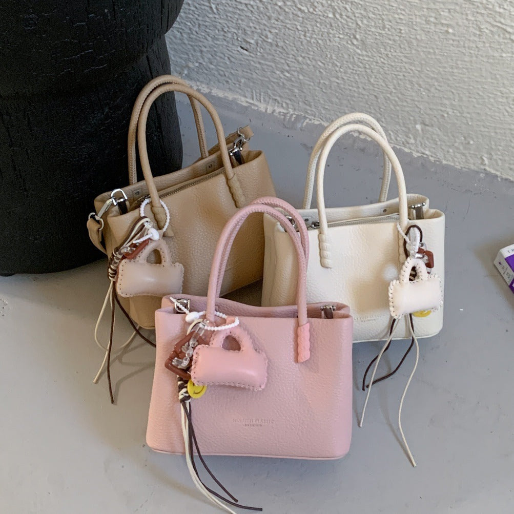 Damen Mini-Handtasche mit modischem Kordelzug