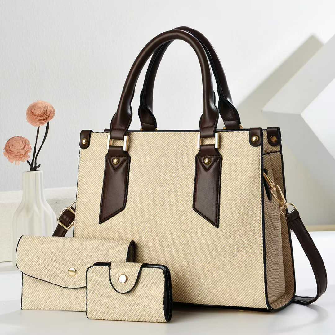 Damentasche mit strukturiertem Design und abnehmbarem Clutch